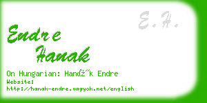 endre hanak business card